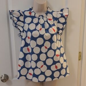JODIFL Dots Ruffle Detail Blouse